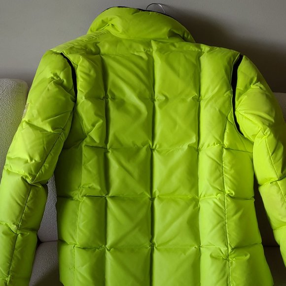 DKNY Jeans full zip neon yellow jacket, size L - Picture 2 of 4